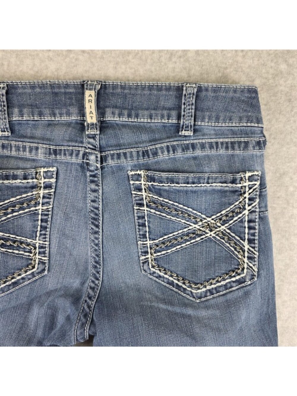 Ariat REAL Jeans Womens 33x33 Bootcut Blue Mid Rise Stretch Western Denim - Picture 5 of 11